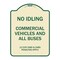 Signmission No Idling Commercial Vehicles and All Buses 13 CCR 2480 and 2485 Penalties Apply, TG-1824-23845 A-DES-TG-1824-23845 - alternate 1